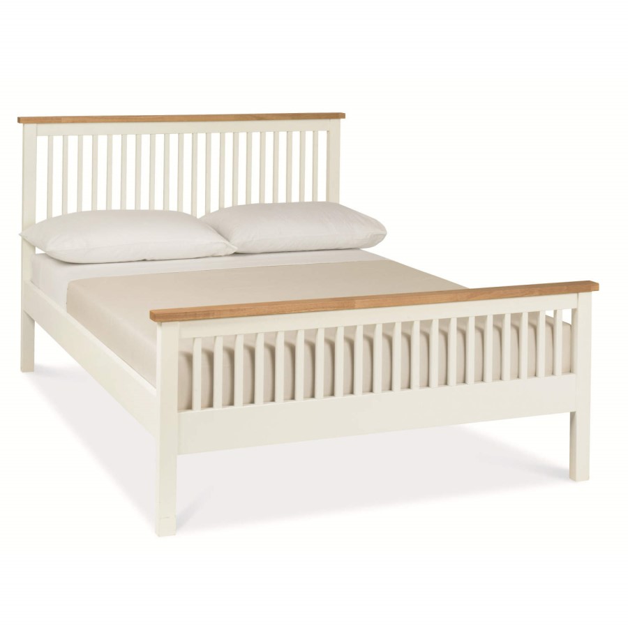 Bentley Designs Atlanta King Size Bed in White and Oak 