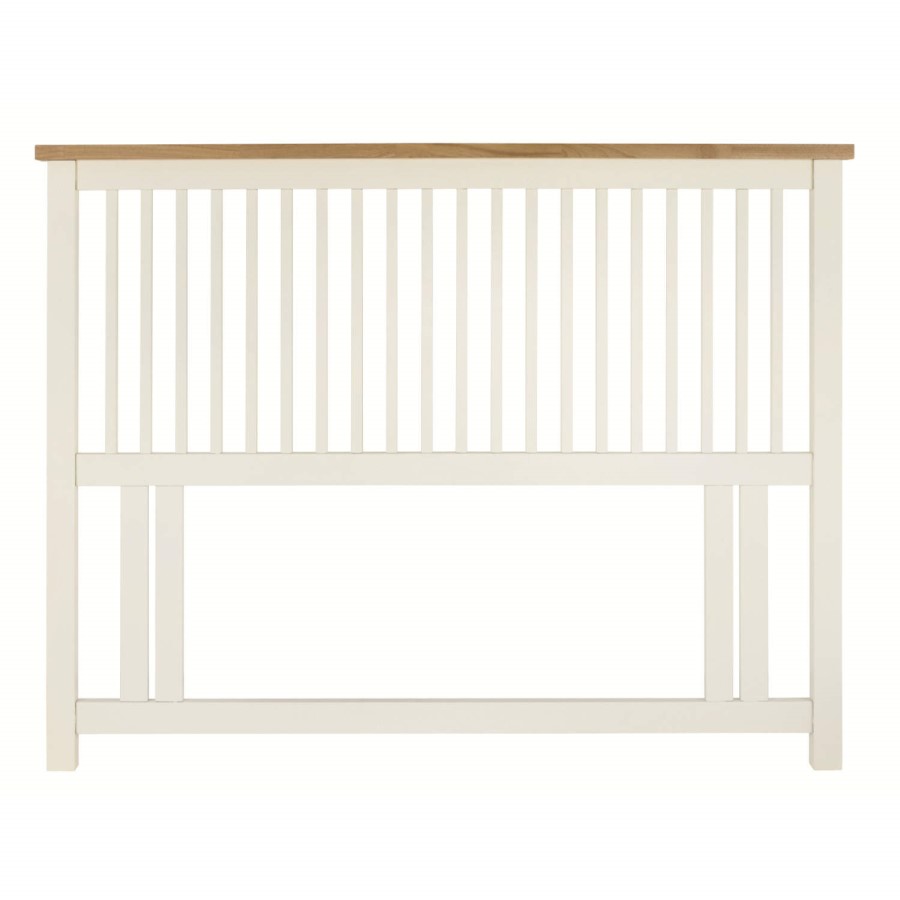 Bentley Designs Atlanta 135cm Double Headboard In White and Oak 