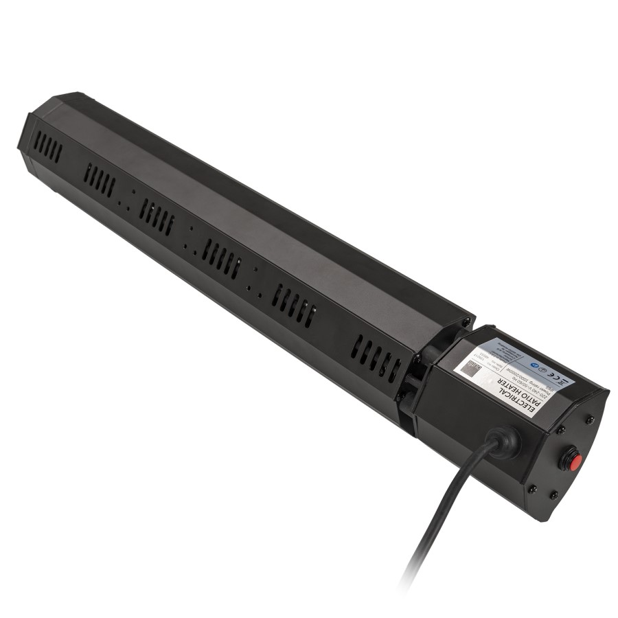electriQ Wall Mounted Electric Patio Heater - 2kW with Remote Control & Tilt Setting