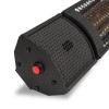 electriQ Wall Mounted Electric Patio Heater - 2kW with Remote Control &amp; Tilt Setting