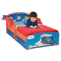 Worlds Apart Thomas The Tank Engine Toddler Bed  with bedside shelf and under bed storage  