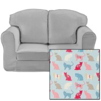 Just4Kidz Loose Cover Sofa in Kitty Kat