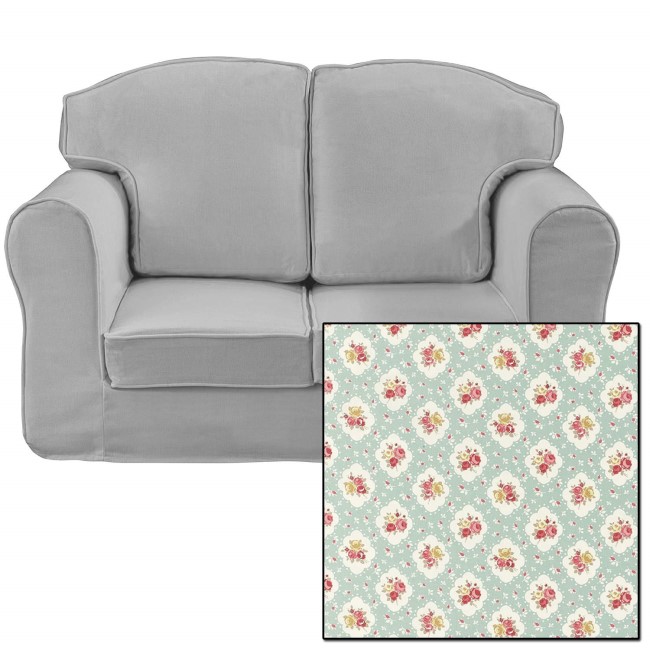 Just4Kidz Loose Cover Sofa in Floral Sky