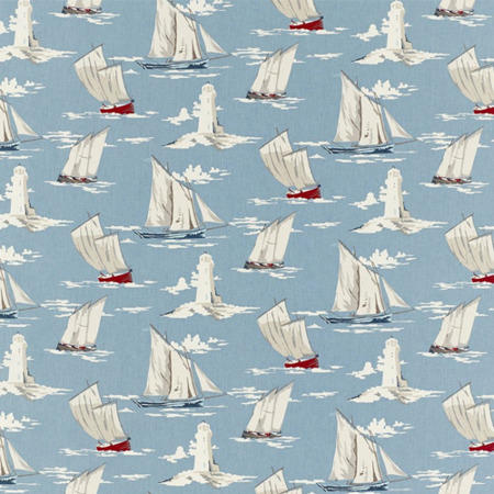 Just4Kidz Loose Cover Sofa in Sail Boats