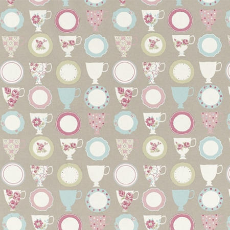 Just4Kidz Loose Cover Sofa in Beige Tea Cups