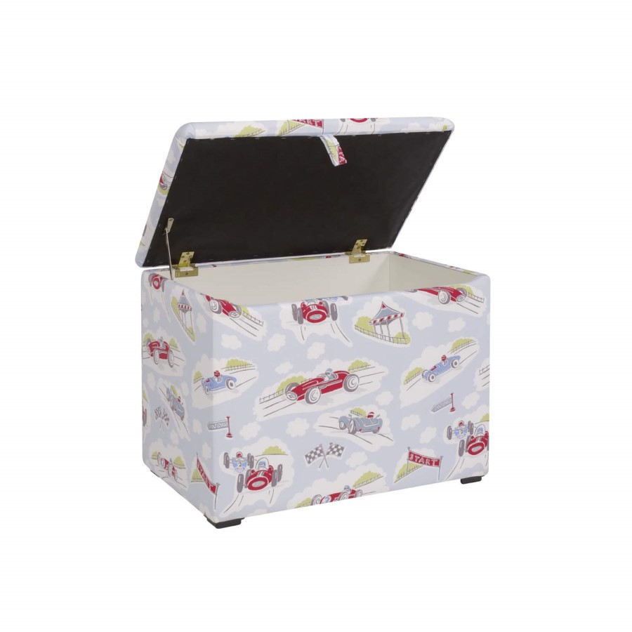 Just4Kidz Toy Box in Classic Racing Cars