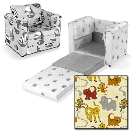 Just4Kidz Chair Bed in Jungle Party
