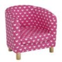Just4Kidz Tub Chair in Pink Hearts