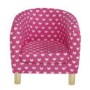 Just4Kidz Tub Chair in Pink Hearts