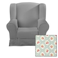 Just4Kidz Wing Chair in Floral Sky