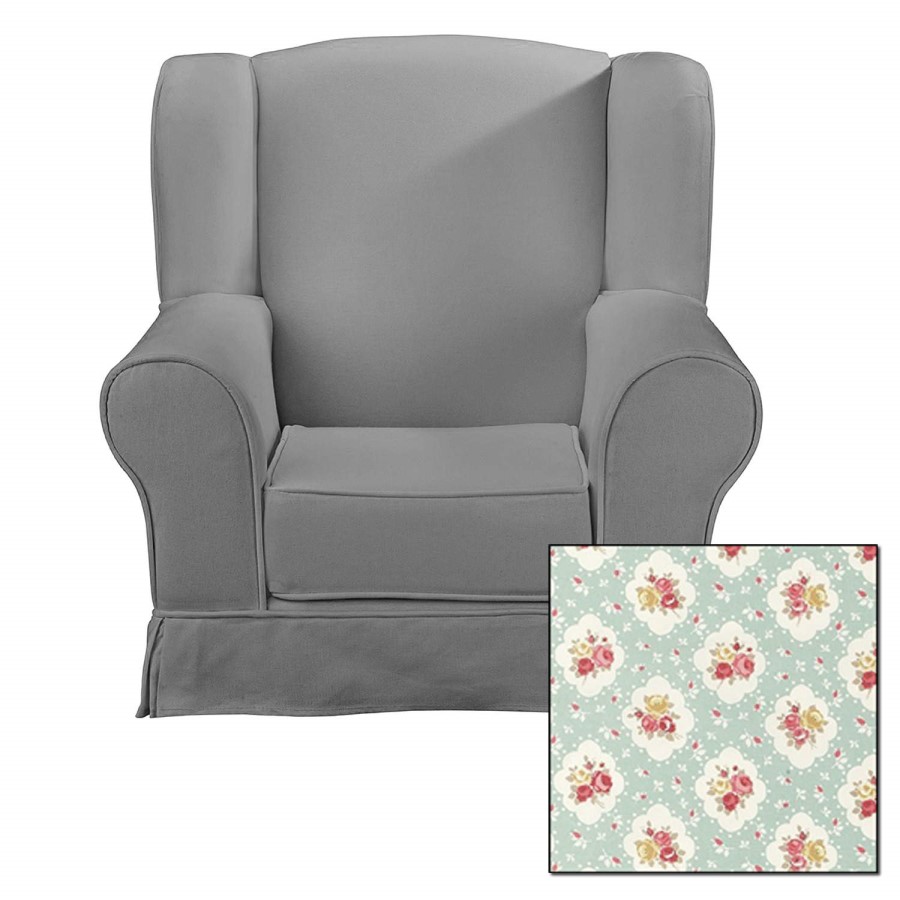 Just4Kidz Wing Chair in Floral Sky
