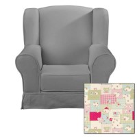 Just4Kidz Wing Chair in Tea For Two