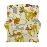 Just4Kidz Wing Chair in Jungle Party