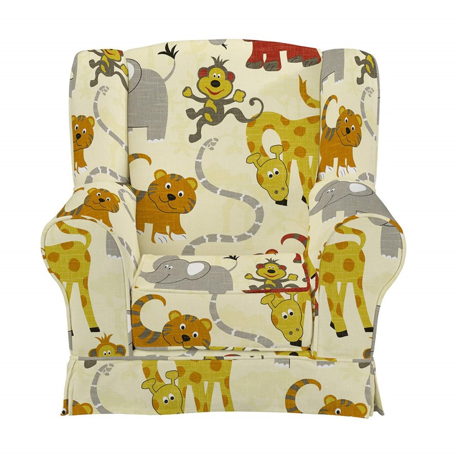 Just4Kidz Wing Chair in Jungle Party