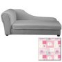 Just4Kidz Chaise Longue in Patchwork Elephants