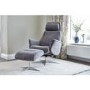 Albury Grey Swivel Recliner Chair & Footstool