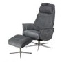 Albury Grey Swivel Recliner Chair & Footstool