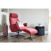Albury Plum Purple Recliner Chair &amp; Footstool - Swivel Chair