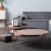 Oakland Metal and Glass Copper Side Table