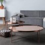 Oakland Copper Metal and Glass Coffee table