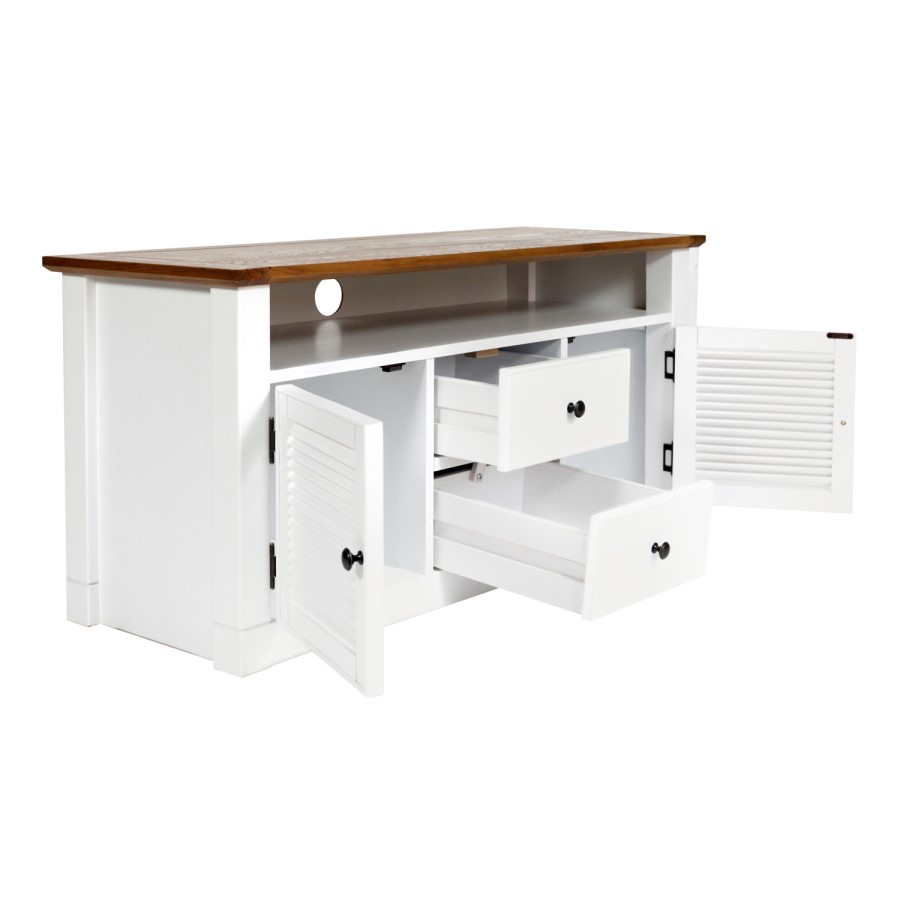 Shepperdine White TV Stand with Storage