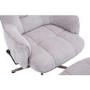 Auckland Swivel Recliner & Footstool in Light Grey Fabric