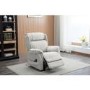 Ascot Cream Fabric Riser Recliner Chair with Remote Control - Lillie Sand
