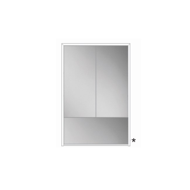 HIB Verve 60 - Double Door Mirrored Bathroom Cabinet with lights 600 x 900mm