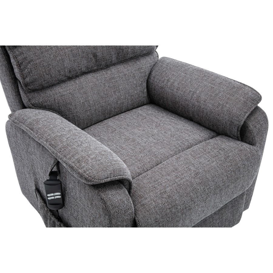 Valencia Riser Recliner in Grey Fabric
