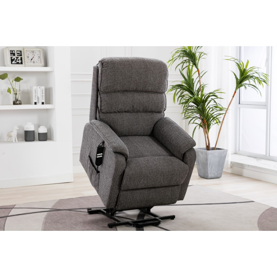 Valencia Riser Recliner in Grey Fabric