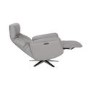 Light Grey Leather Electric Recliner Armchair - Houston