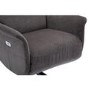 Ontario Swivel Recliner in Grey Fabric & Integrated Footstool