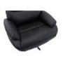 Black Leather Swivel Recliner Chair - Dominican 