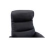 Black Leather Swivel Recliner Chair - Dominican 