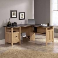 GRADE A2 - Teknik Office Oak Effect Corner Desk