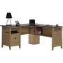 GRADE A2 - Teknik Office Oak Effect Corner Desk