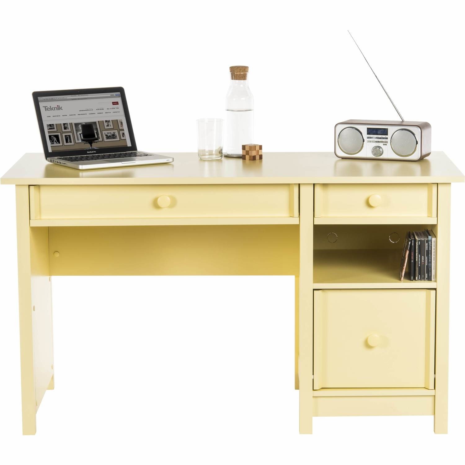 Yellow Desk Top Computer Teknik Office Computer Desk in Yellow - Furniture123