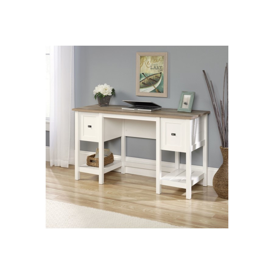 Shaker Style Office Desk in Soft White - Teknik Office 