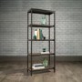 Industrial Style 4 Shelf Bookcase Smoked Oak Effect 