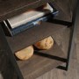 Industrial Desk Black Frame Smoked Oak Effect Top