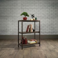 Industrial Style 3 Shelf Bookcase Smoked Oak Effect