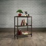 Industrial Style 3 Shelf Bookcase Smoked Oak Effect