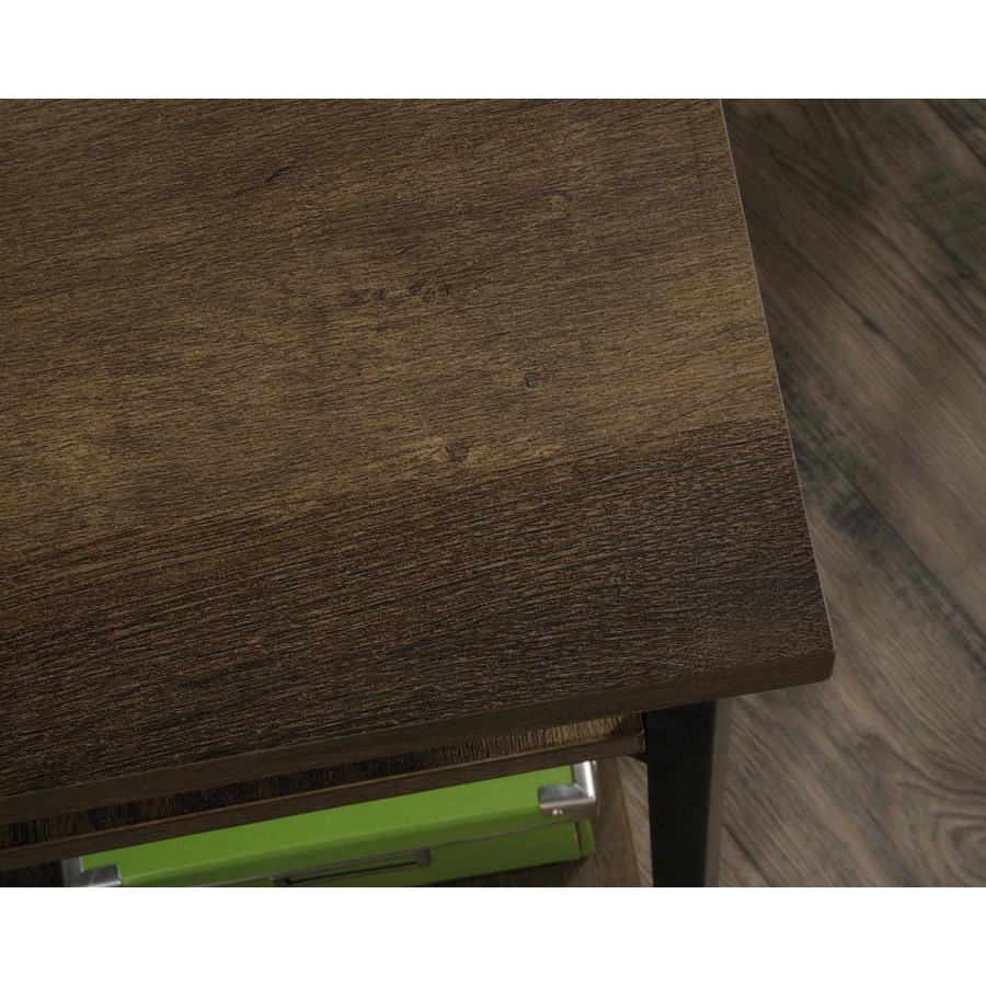 Industrial Style Smoked Oak L Shaped Desk - Teknik Office