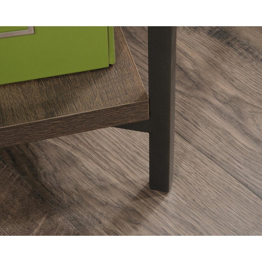 Industrial Style Smoked Oak L Shaped Desk - Teknik Office