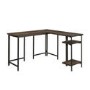 Industrial Style Smoked Oak L Shaped Desk - Teknik Office