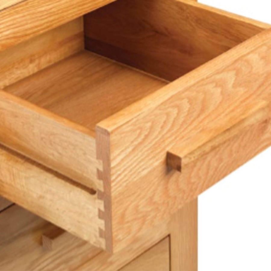Heritage Furniture UK Caley Solid Oak 1 Drawer Bedside Chest