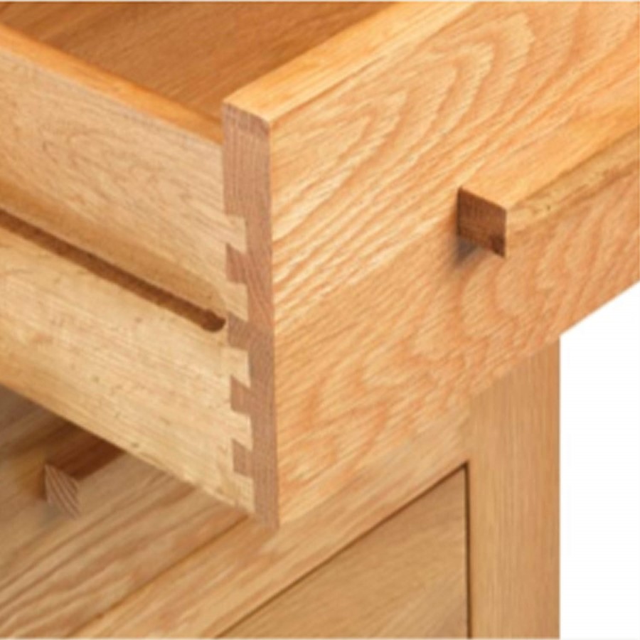 Heritage Furniture UK Caley Solid Oak 1 Drawer Bedside Chest