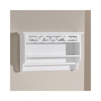 Mountrose Scroll Towel Rail With Shelf In White 