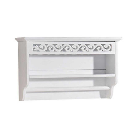 Mountrose Scroll Towel Rail With Shelf In White 