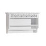 Mountrose Scroll Towel Rail With Shelf In White 